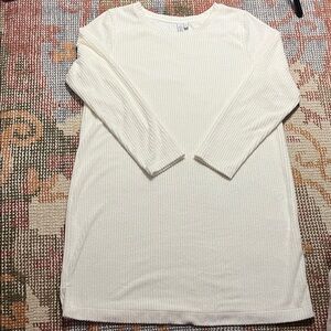 & Other Stories White Ribbed Dress Size S